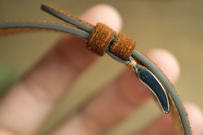 Brown Suede Leather Watch Strap, Side Stitch