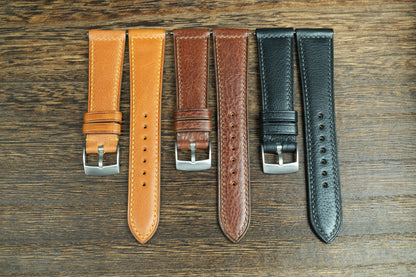 Dark Brown Vacheta Leather Watch Strap