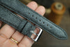 LEATHER WATCH STRAP, BLACK DISTRESSED LEATHER WATCH BAND.