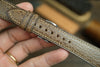 LEATHER WATCH STRAP, TAUPE DOLLARO LEATHER WATCH BAND.