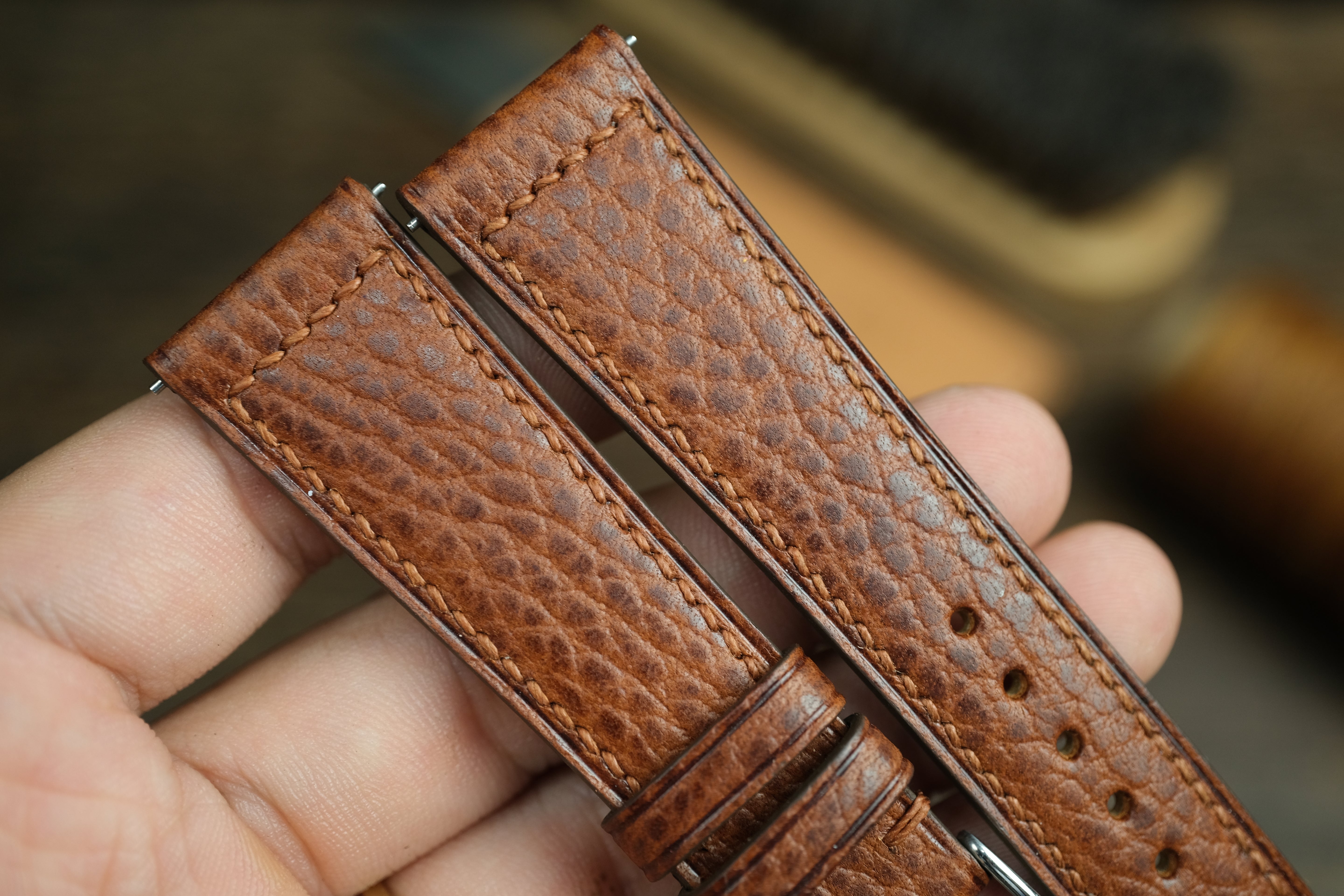 Brown Dollaro Leather Watch Strap