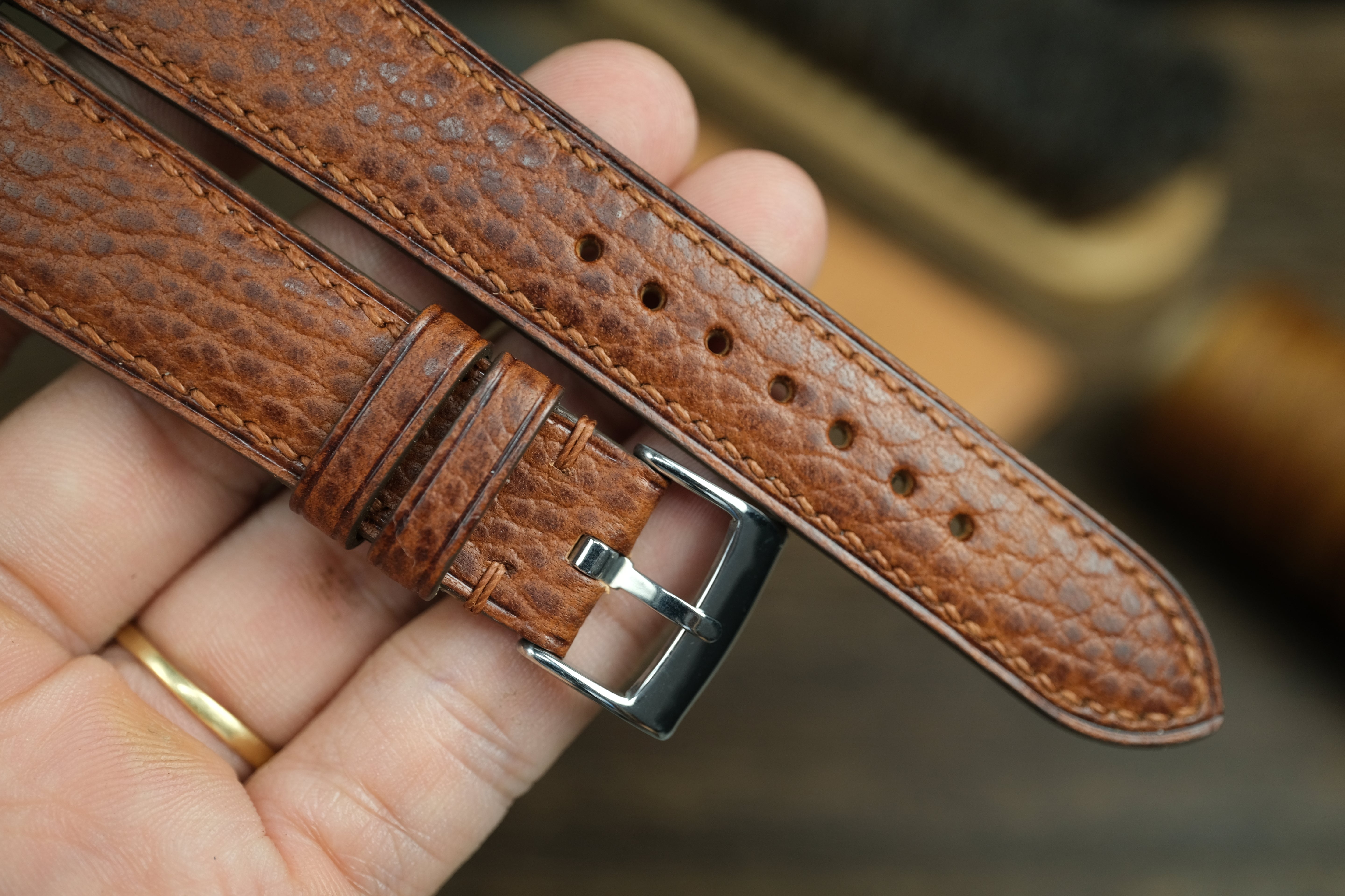 Brown Dollaro Leather Watch Strap