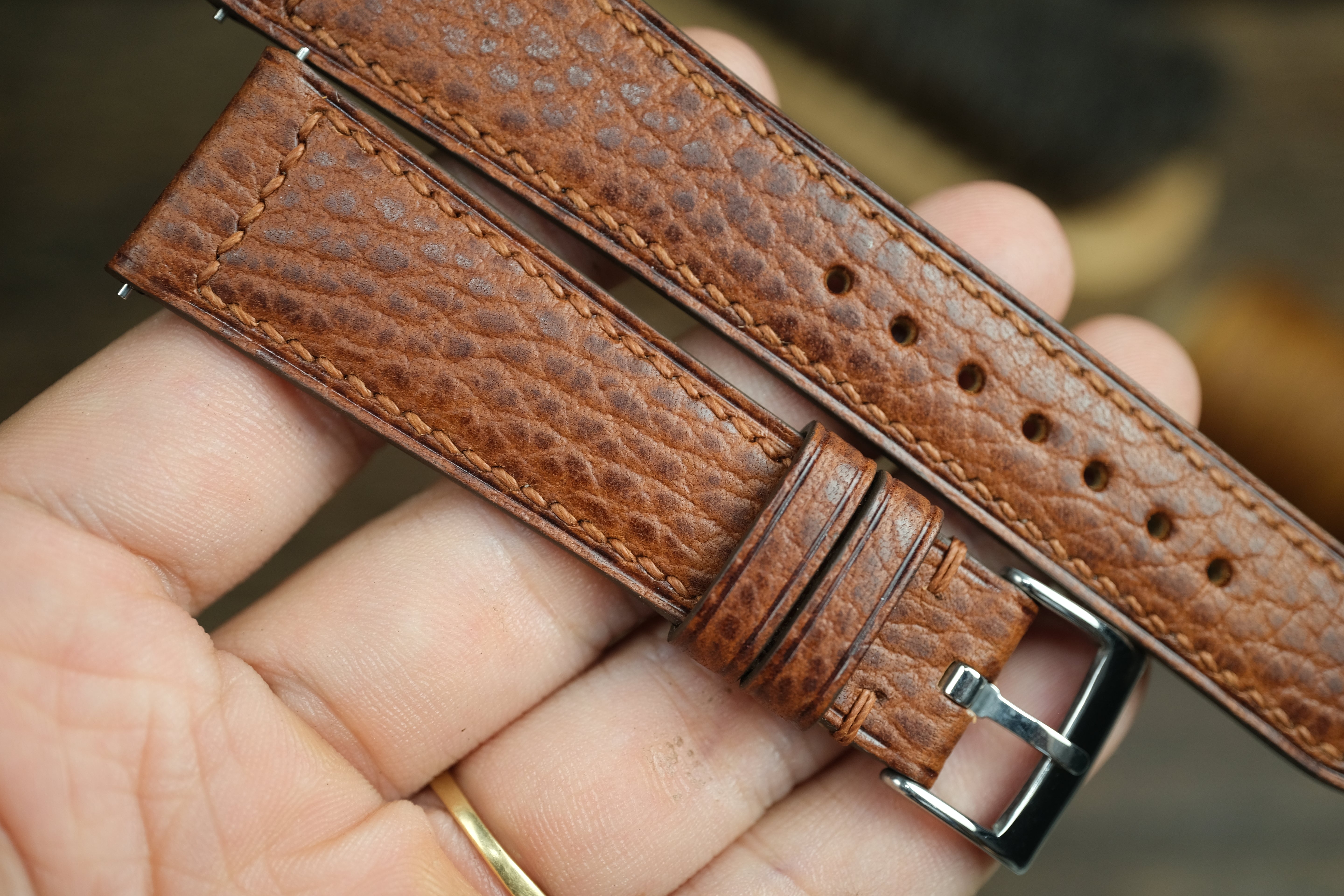 Brown Dollaro Leather Watch Strap