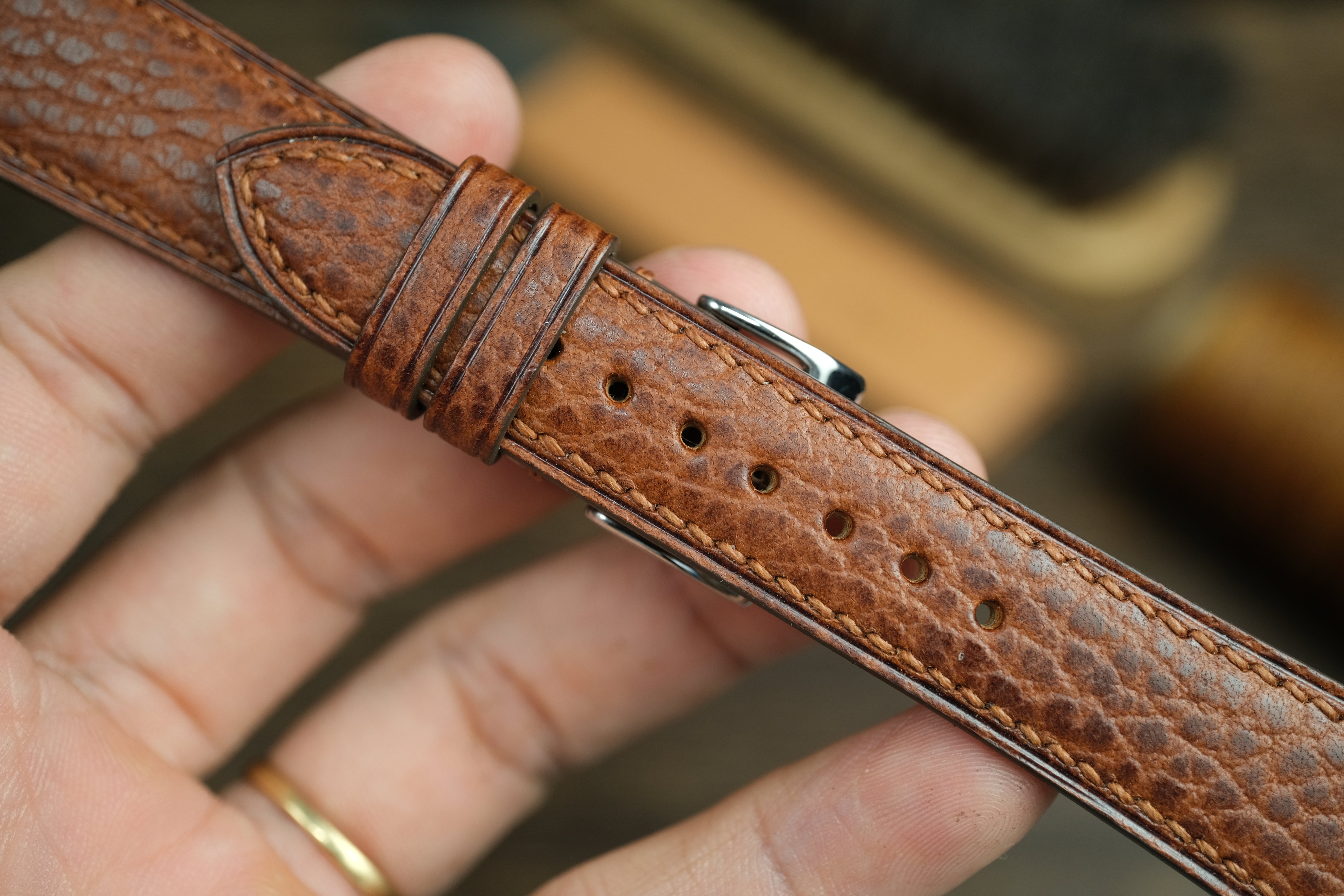 Brown Dollaro Leather Watch Strap