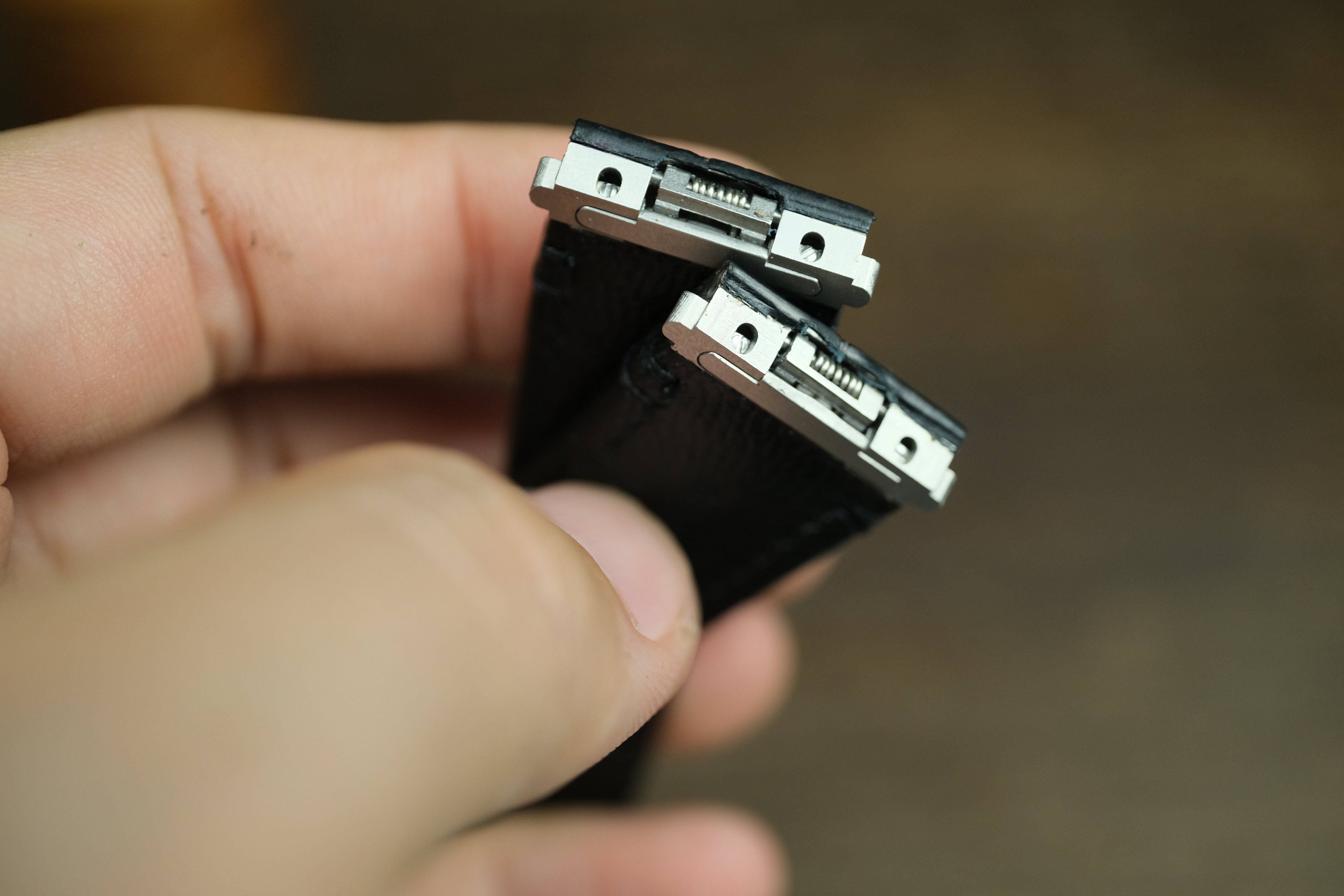 Genuine Black Alligator Leather Santos De Cartier Watch Strap