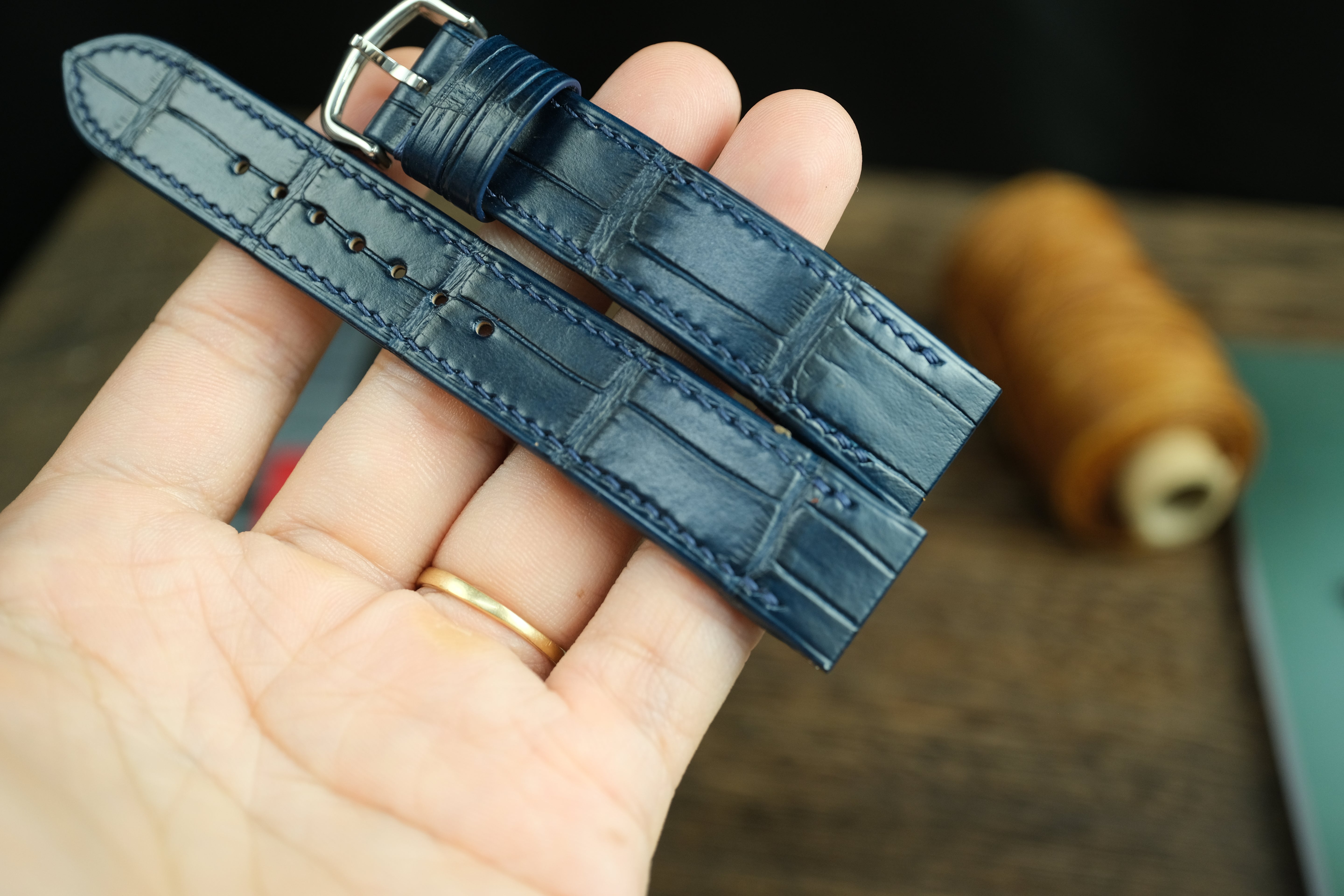 Genuine Alligator Leather Strap for Cartier Santos Dumont
