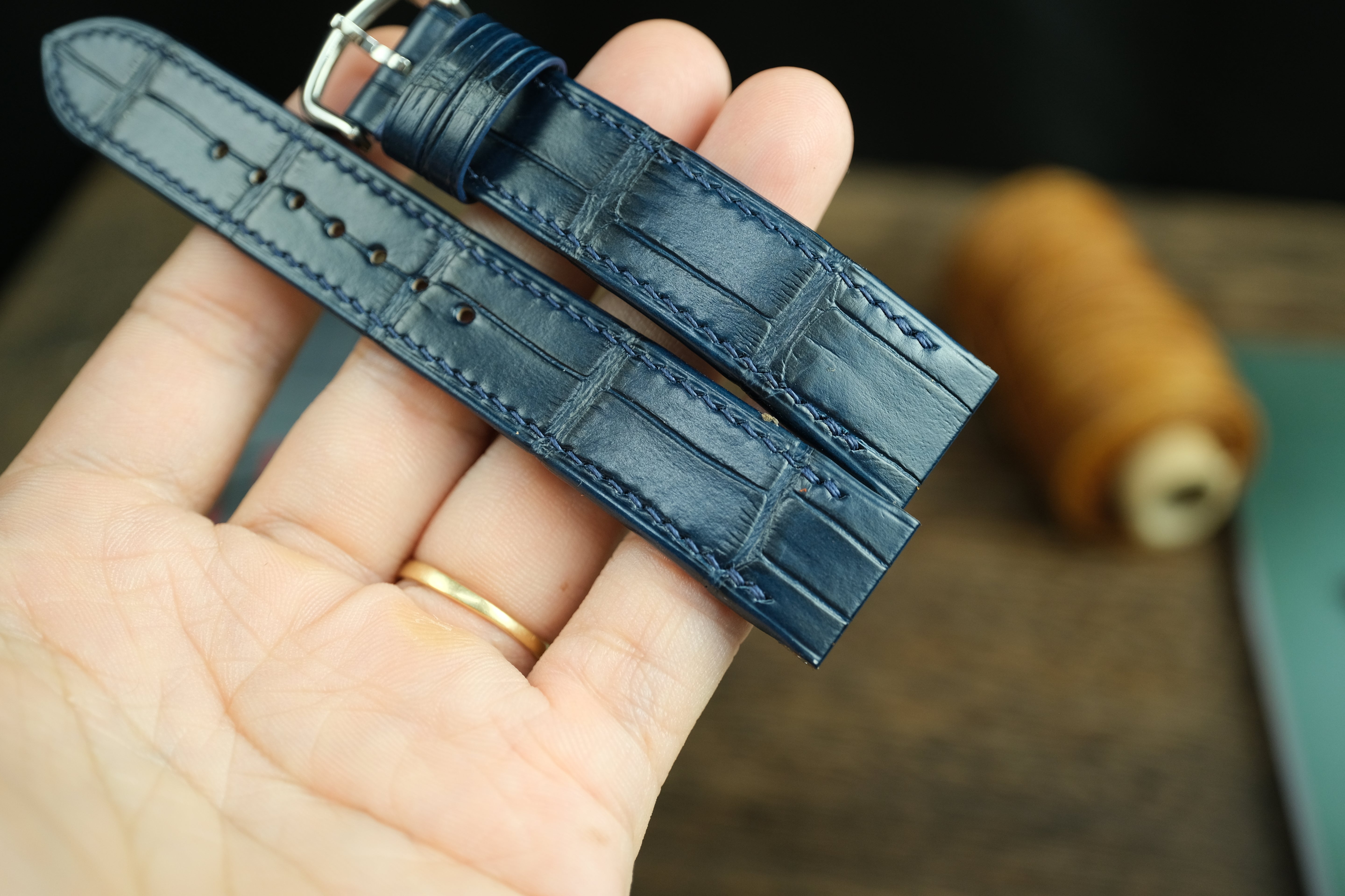 Genuine Alligator Leather Strap for Cartier Santos Dumont