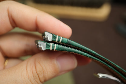 Green Alligator Leather Santos De Cartier Watch Strap.