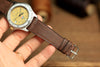 PUEBLO COFFEE BROWN LEATHER HANDMADE WATCH STRAP, QUICK RELEASE