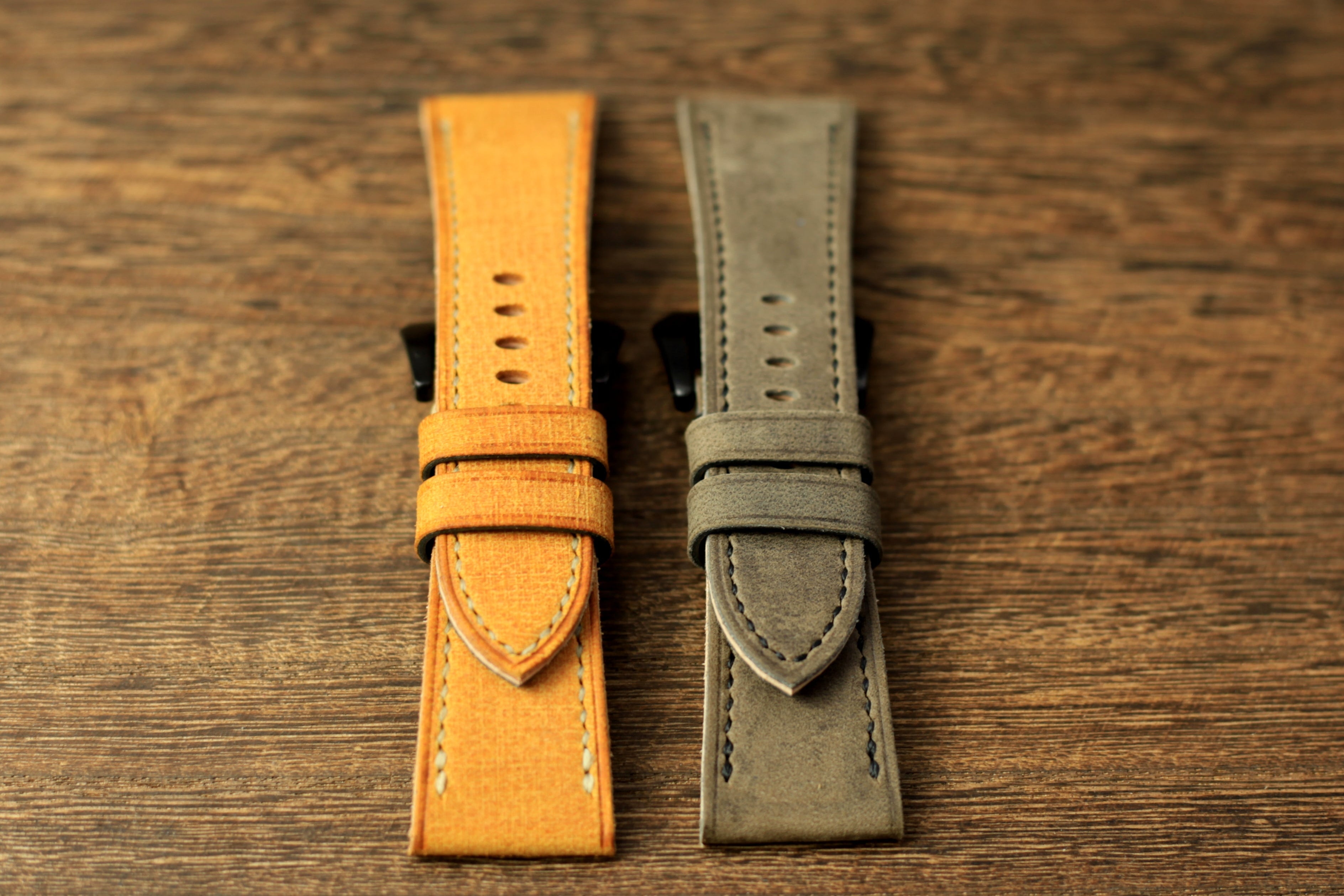 Handmade Babele Yellow Leather Panerai Watch Strap