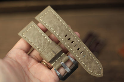 Panerai Watch Band Handmade, Epsom Etoupe Leather