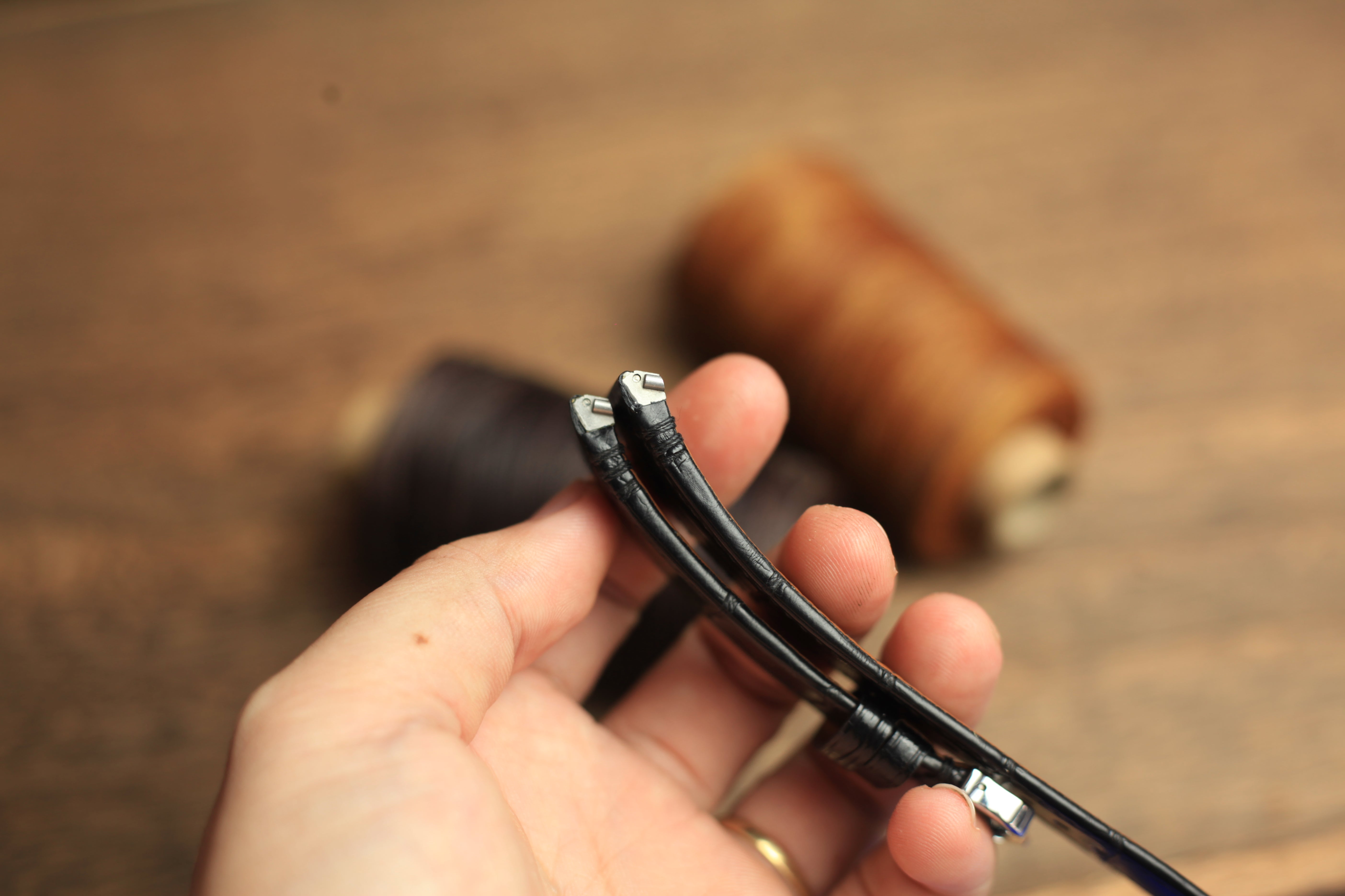 Black Alligator Leather Santos De Cartier Watch Strap
