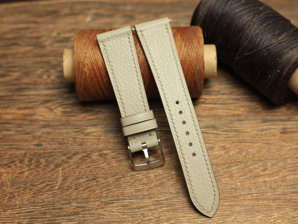Chervè Light Grey Handmde Watch Strap , Quick release