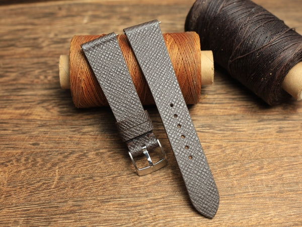 Taiga Coffee Brown Watch Strap Less Stitching, Quick release