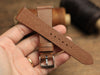 Taiga Brown Watch Strap Less Stitching, Quick release