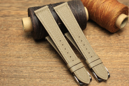 Togo Etoupe Leather Quick Release Watch Strap
