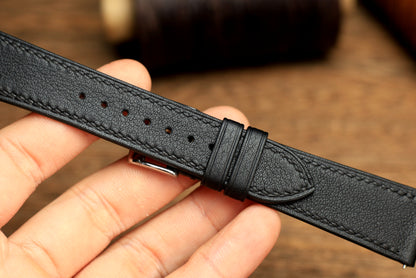 Swift Black Leather Quick Release Watch Strap