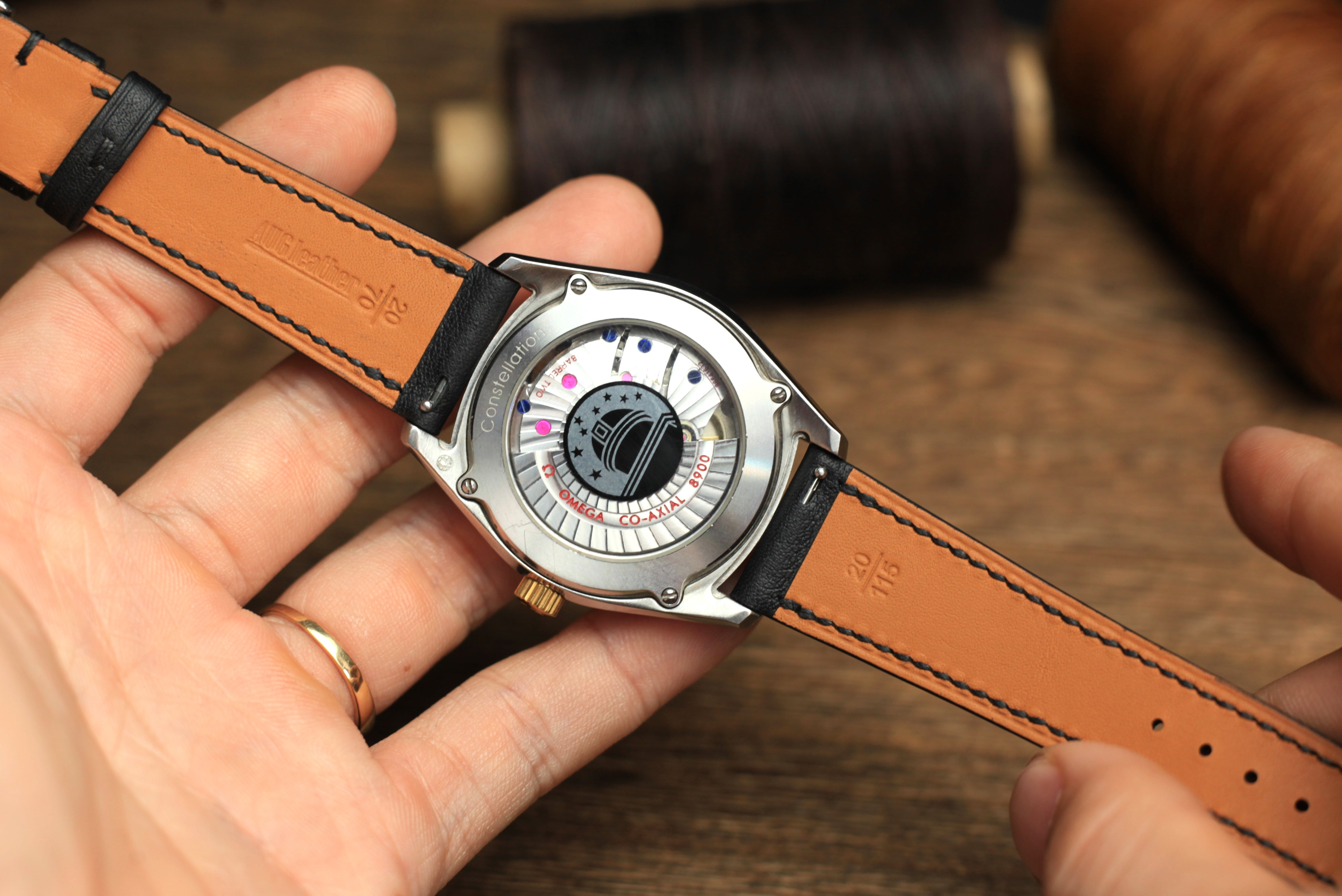 Swift Black Leather Quick Release Watch Strap