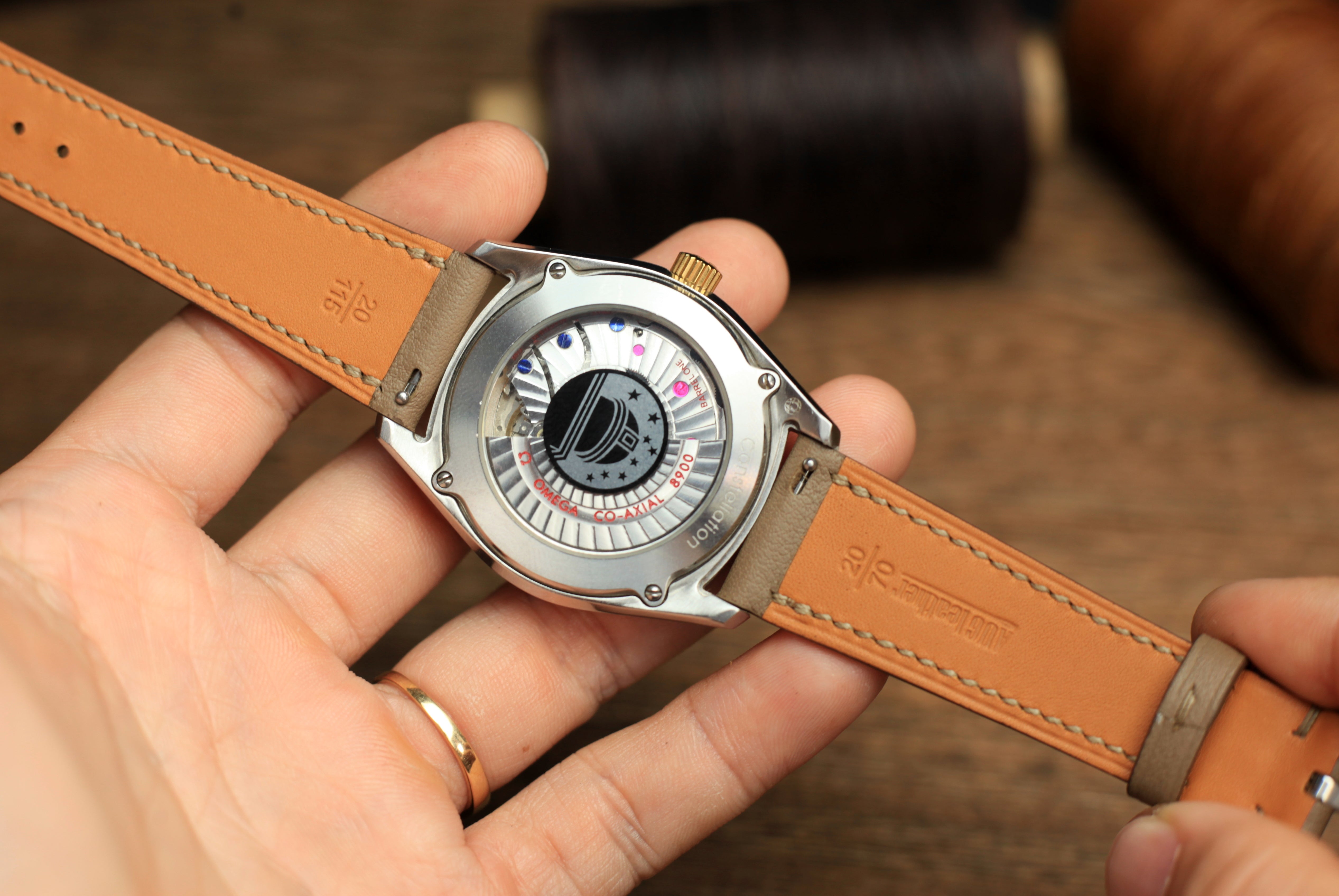 Swift Etoupe Leather Quick Release Watch Strap