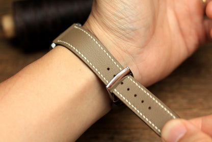 Swift Etoupe Leather Quick Release Watch Strap