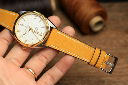 Swift Yellow Stone Leather Quick Release Watch Strap