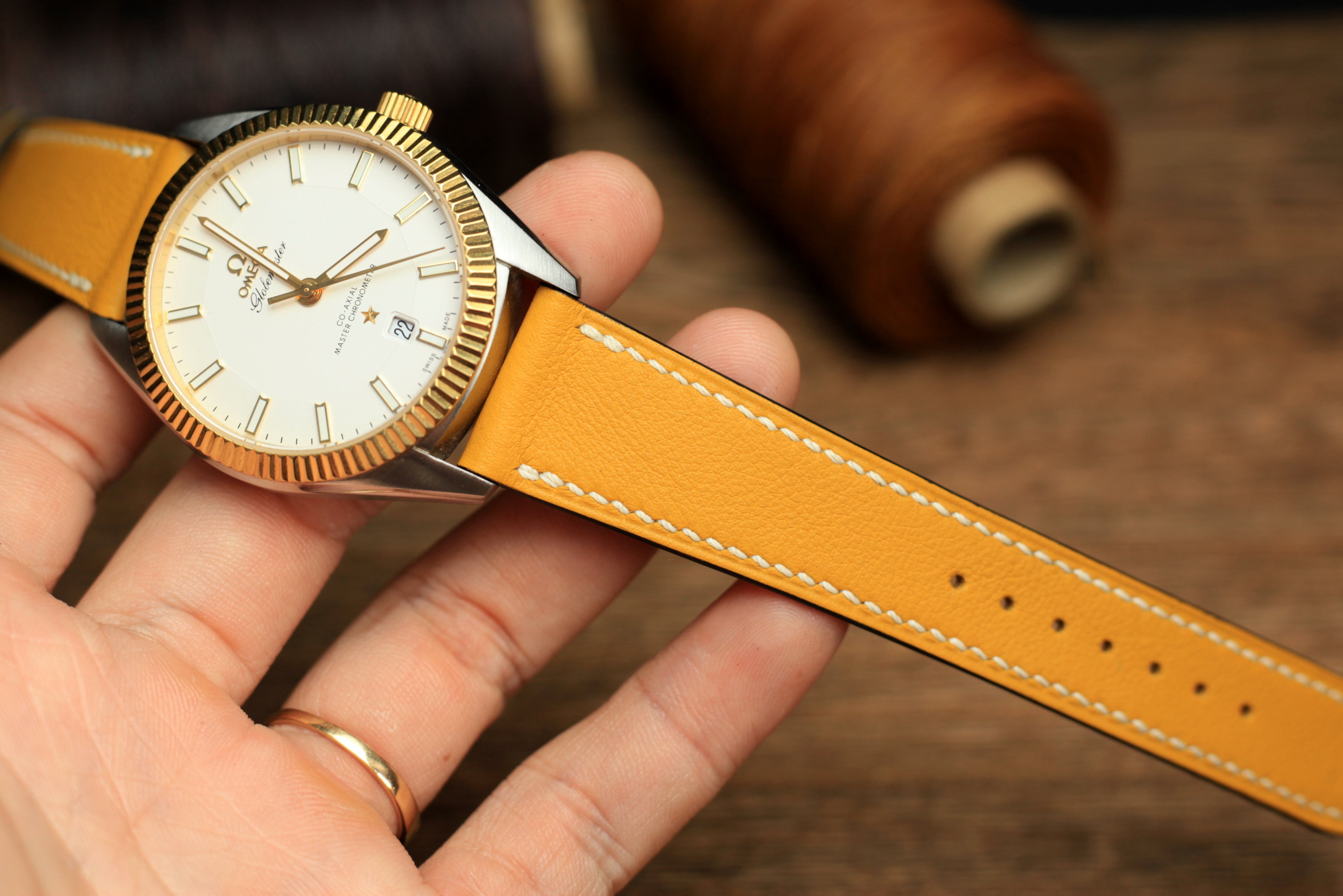 Swift Yellow Stone Leather Quick Release Watch Strap