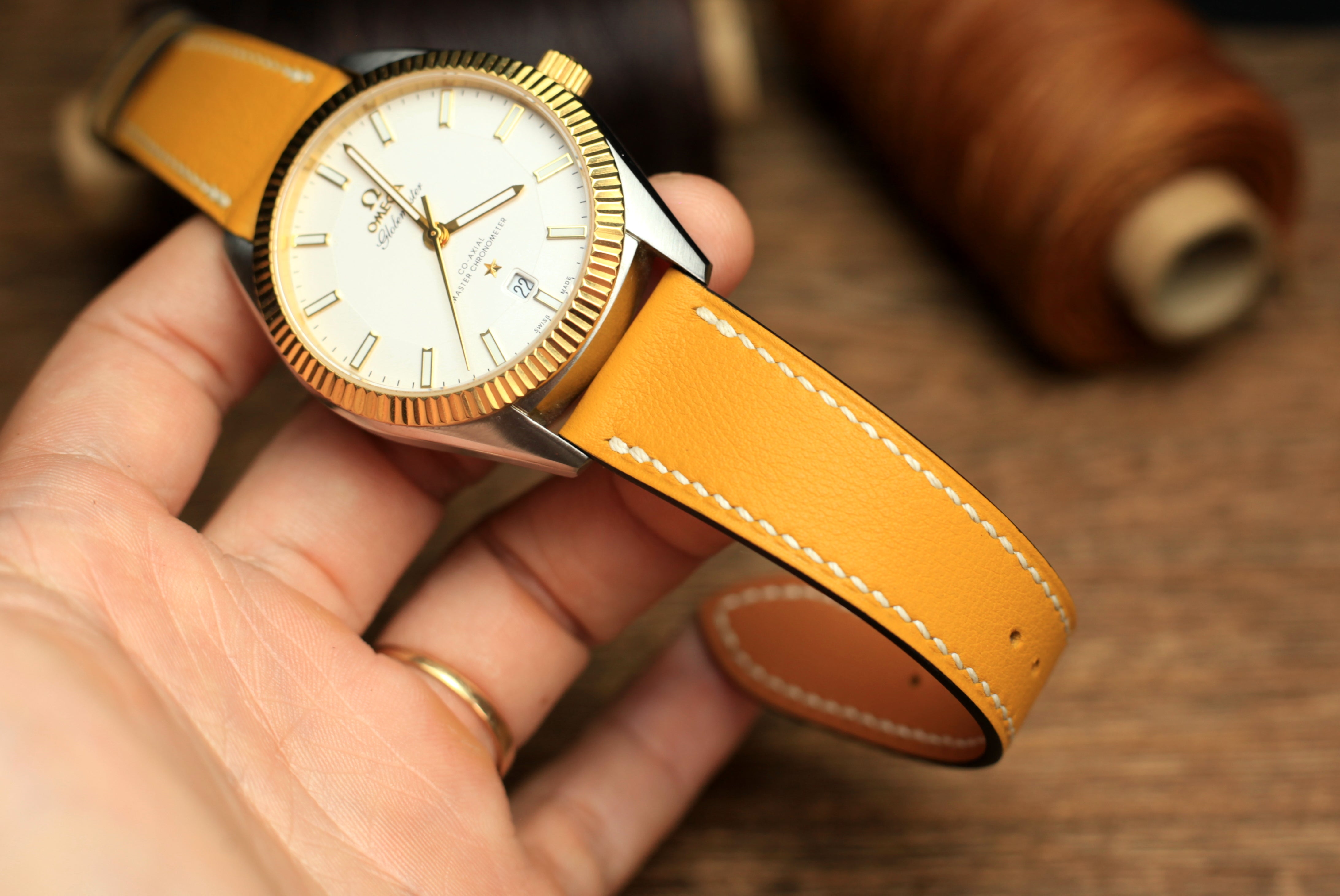 Swift Yellow Stone Leather Quick Release Watch Strap