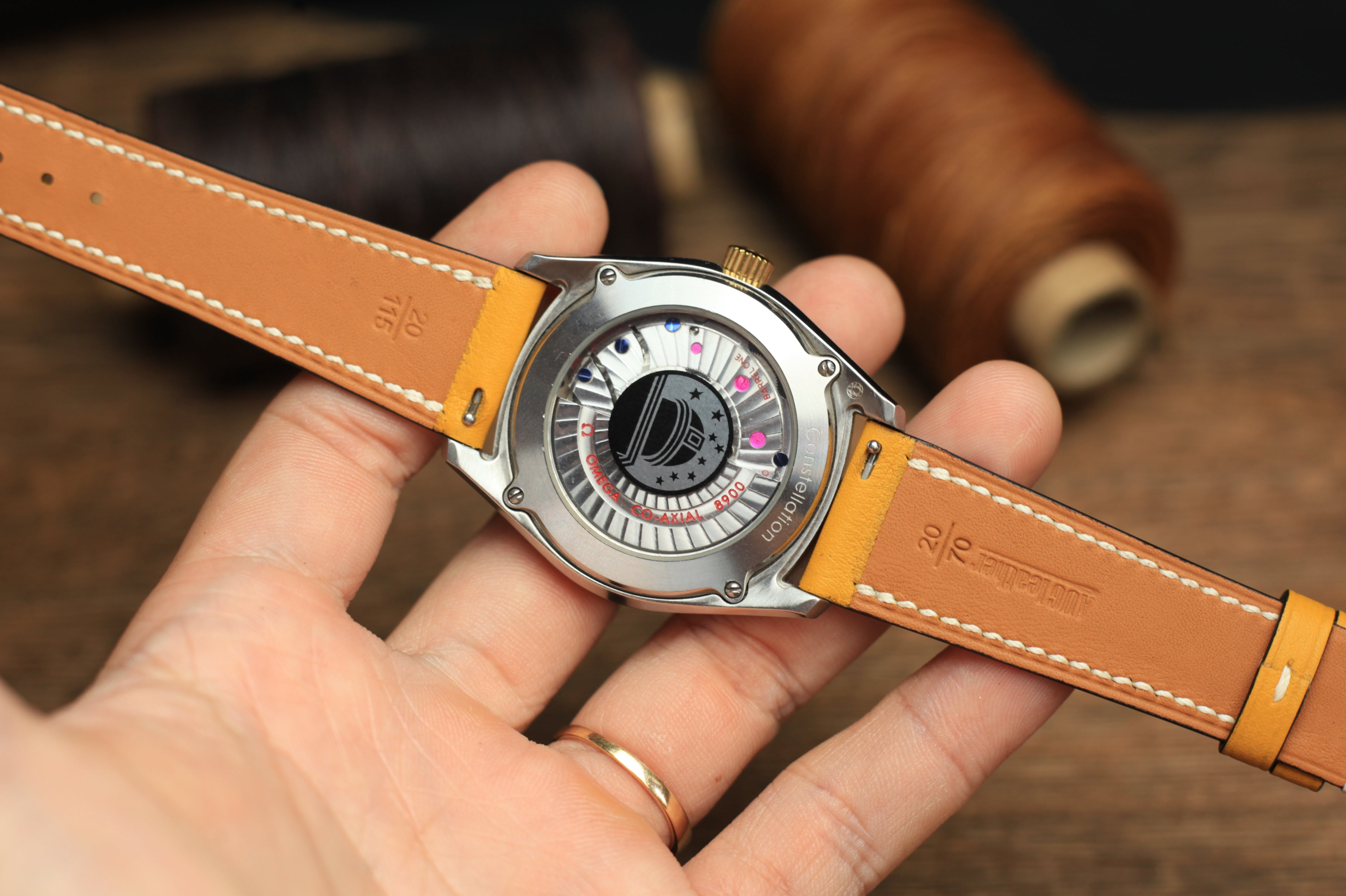Swift Yellow Stone Leather Quick Release Watch Strap