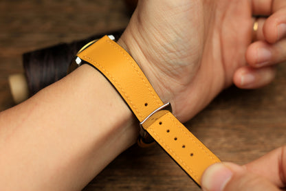 Swift Yellow Stone Leather Quick Release Watch Strap