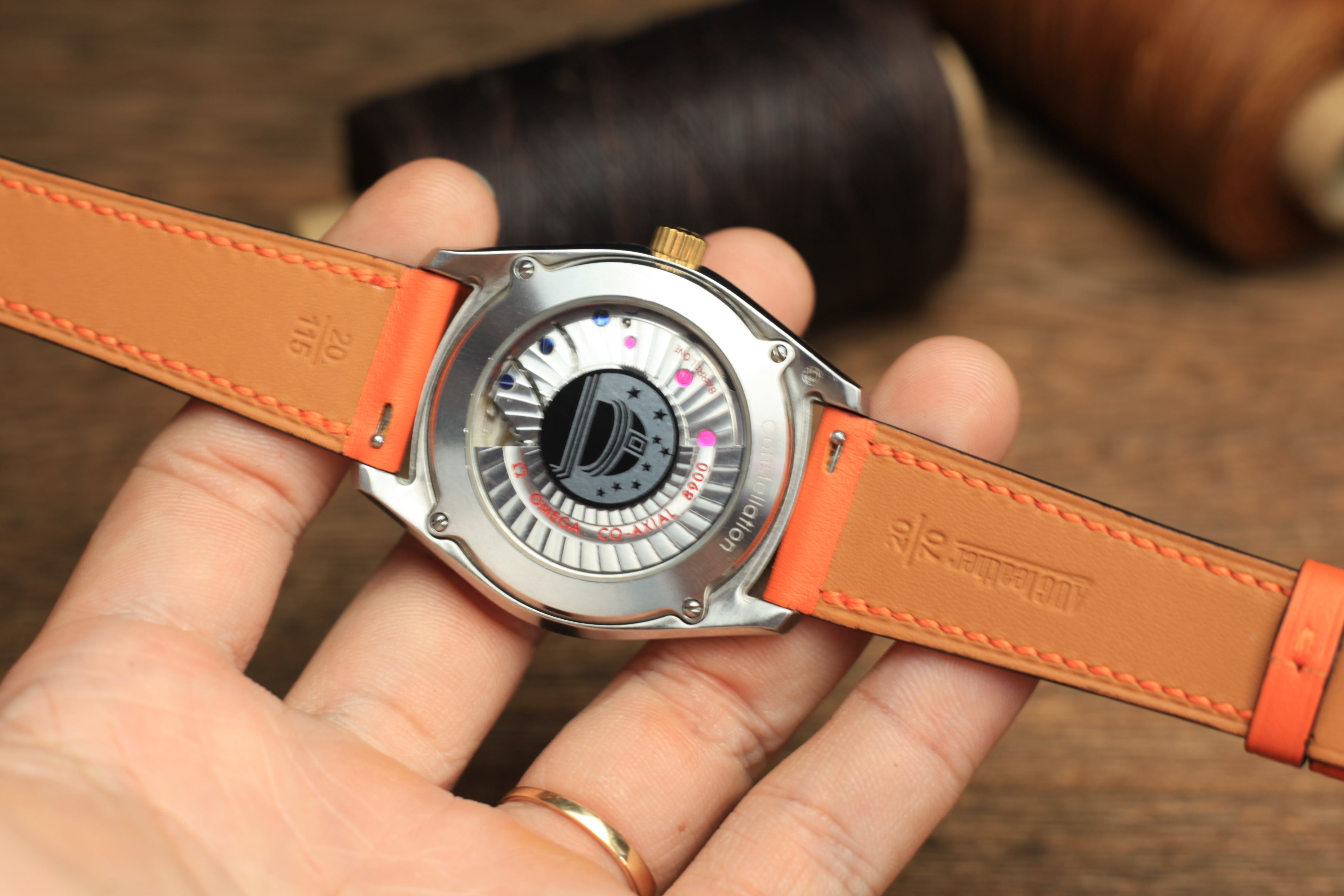 Swift Orange Leather Quick Release Watch Strap