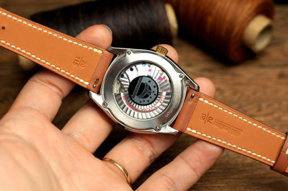 Swift Brown Leather Quick Release Watch Strap