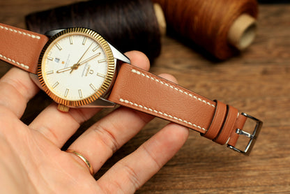 Swift Brown Leather Quick Release Watch Strap