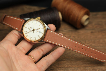 Swift Brown Leather Quick Release Watch Strap