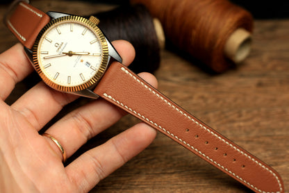 Swift Brown Leather Quick Release Watch Strap