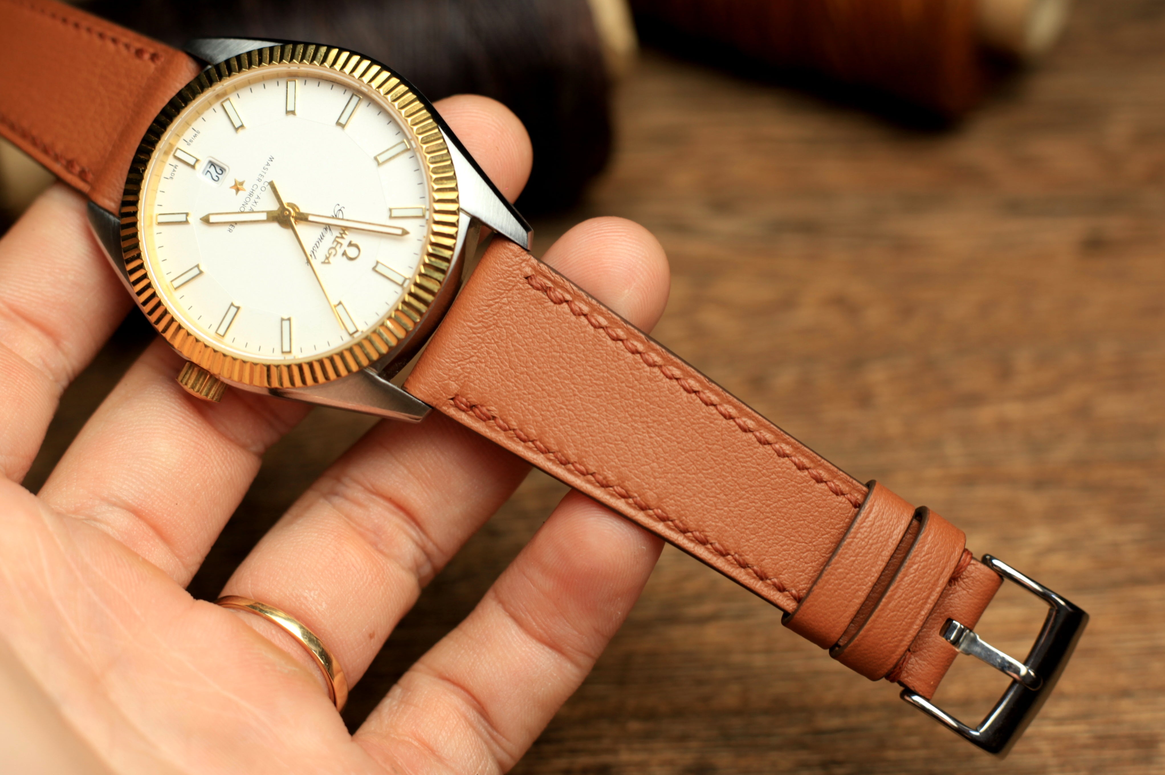 Swift Brown Leather Quick Release Watch Strap