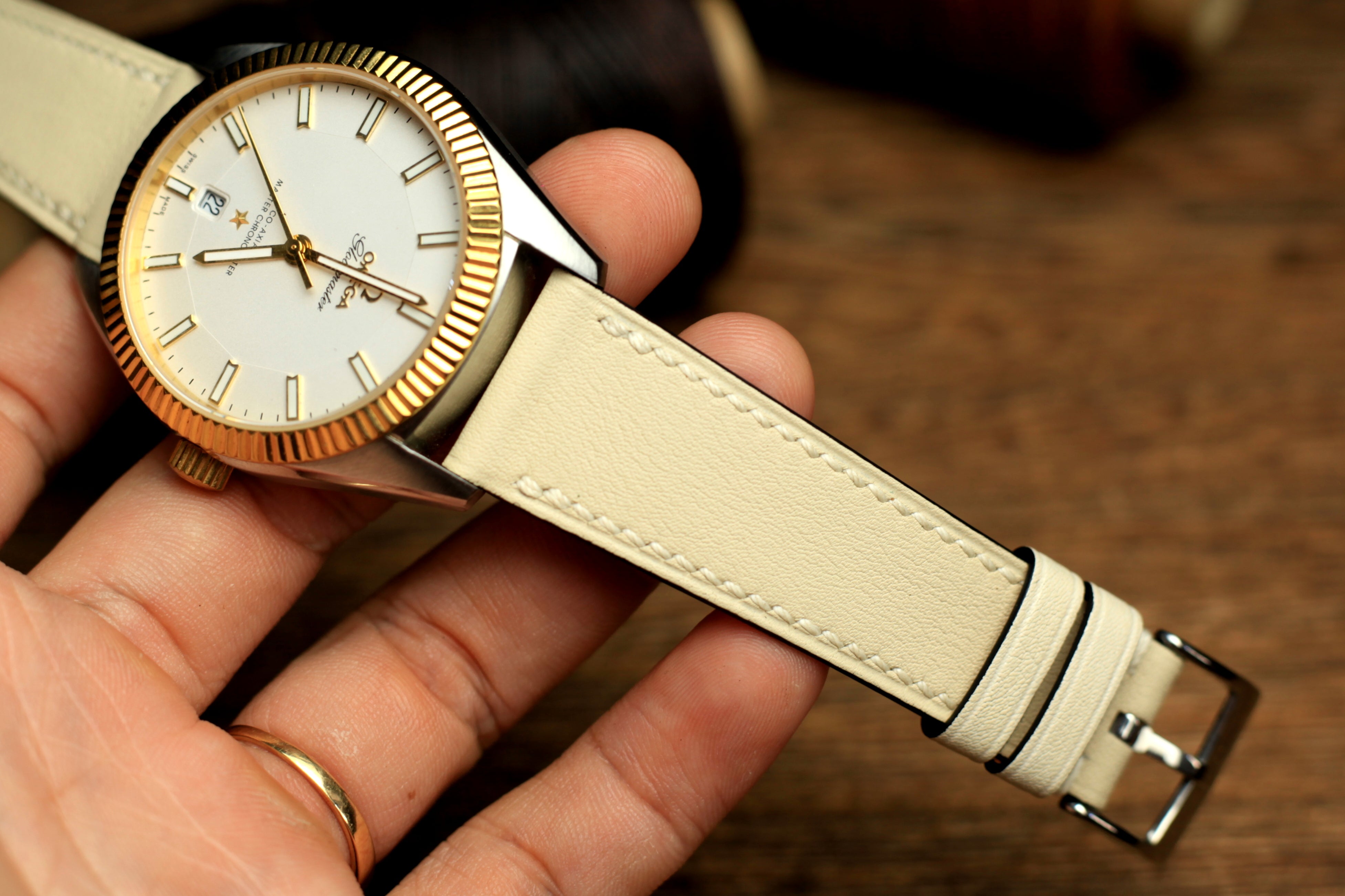 Swift Cream Leather Quick Release Watch Strap
