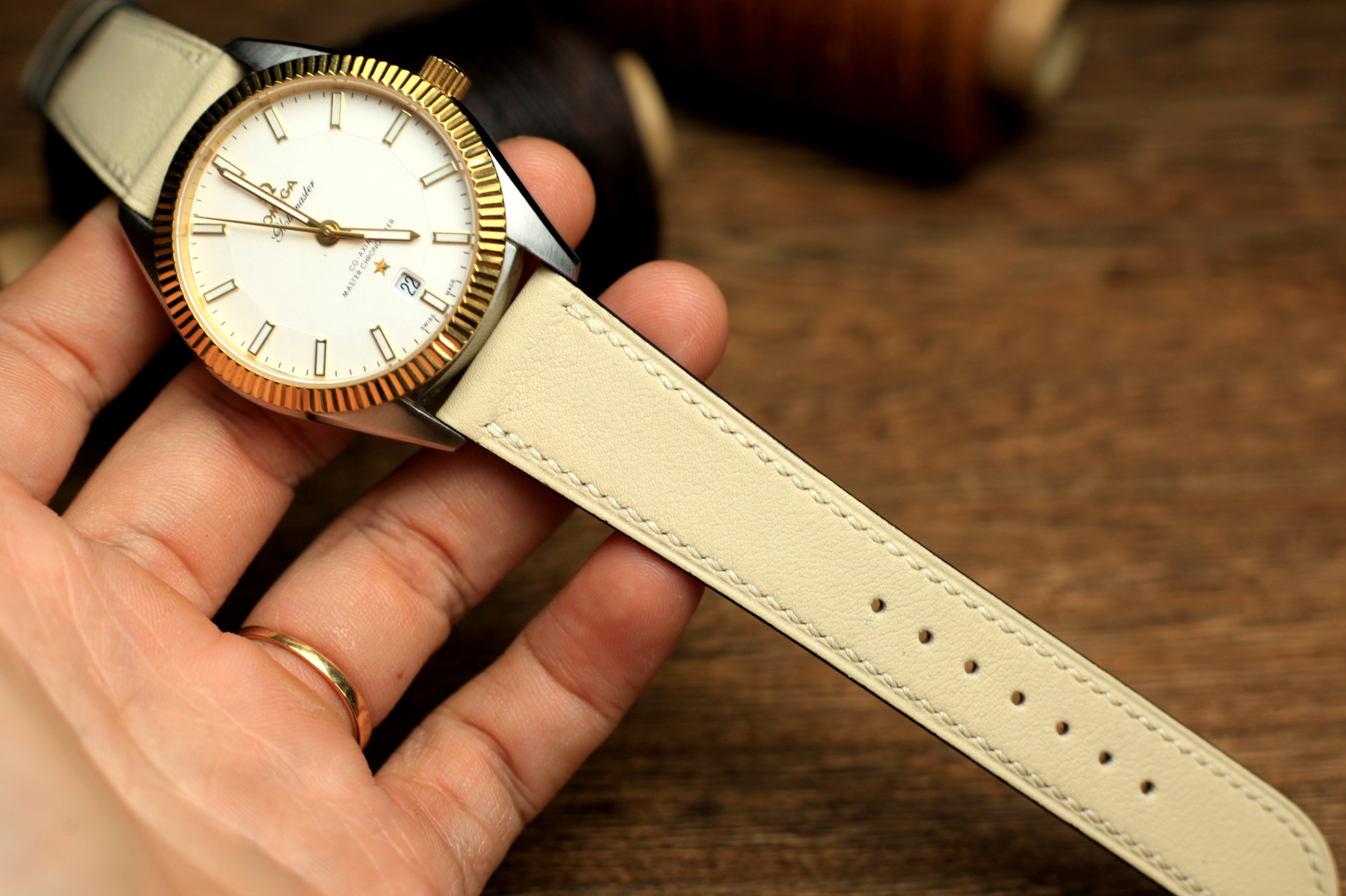 Swift Cream Leather Quick Release Watch Strap
