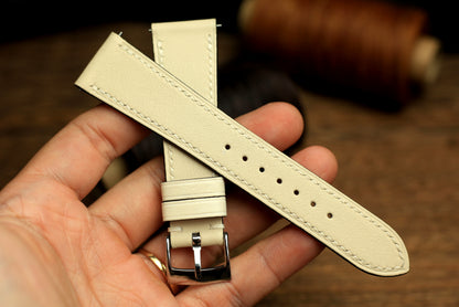 Swift Cream Leather Quick Release Watch Strap