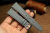Swift Grey Leather Handmade Watch Strap, Quick Release Spring Bar