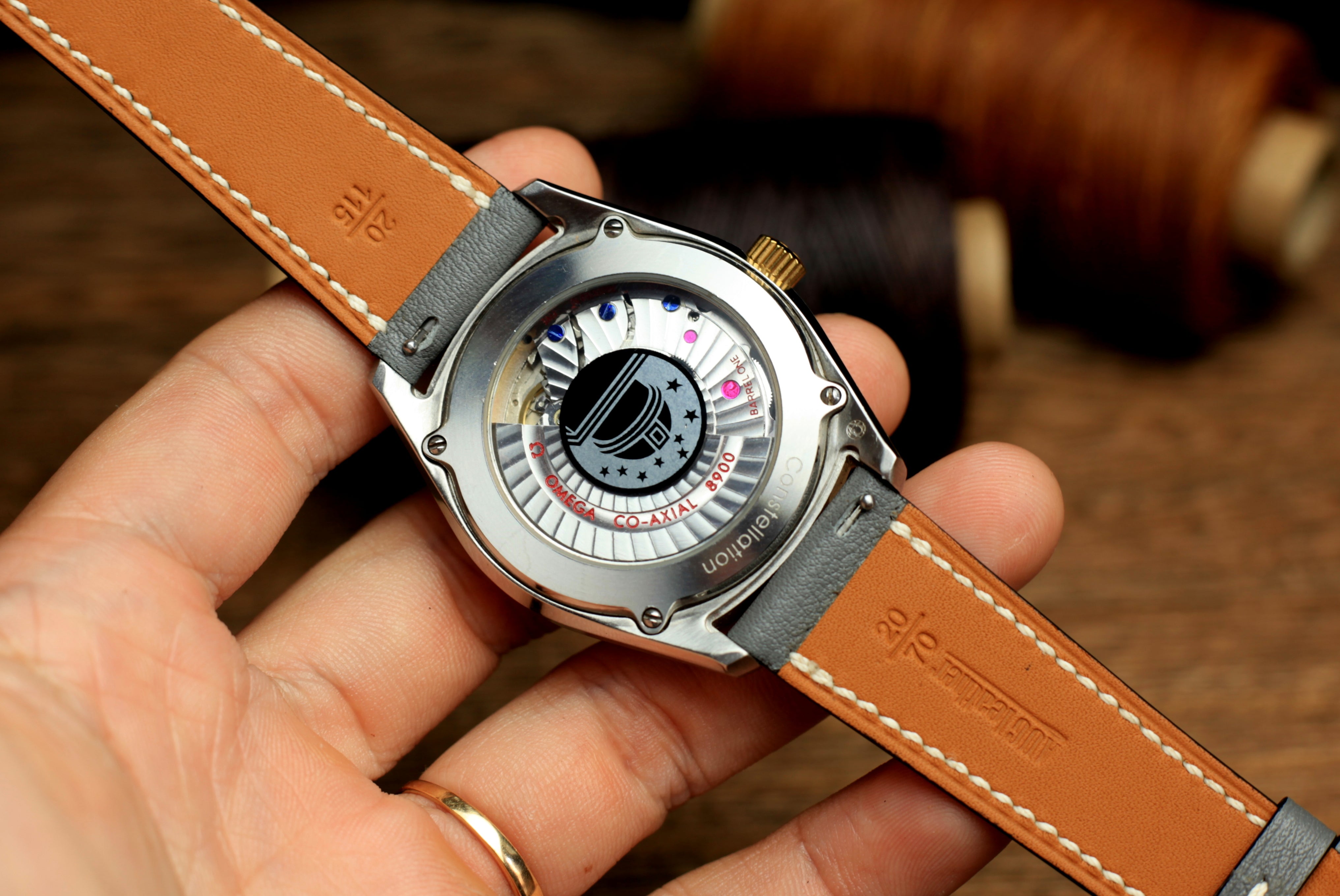 Swift Grey Leather Quick Release Watch Strap