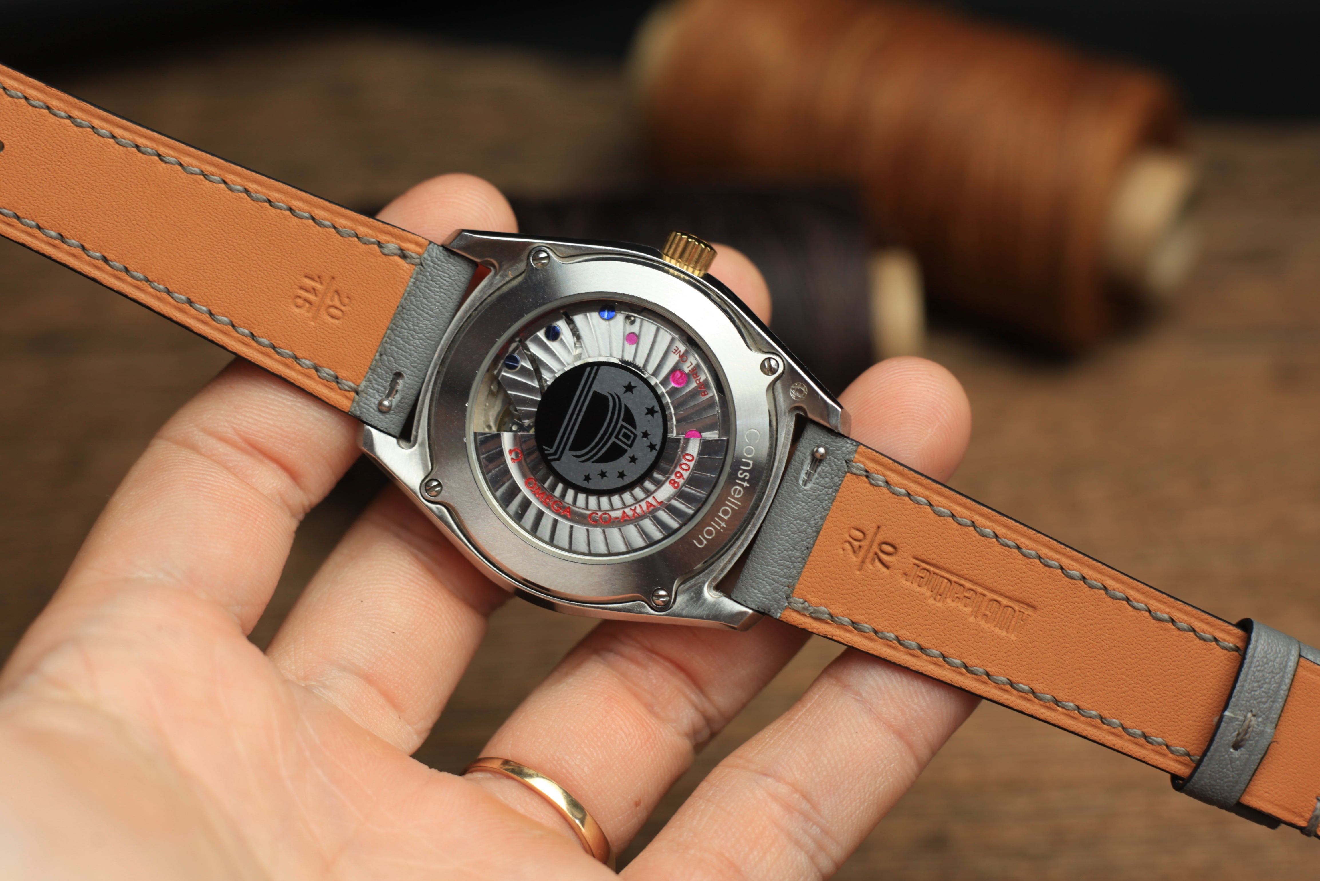 Swift Grey Leather Quick Release Watch Strap