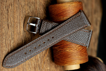 Dark Brown Epsom Leather Watch Strap