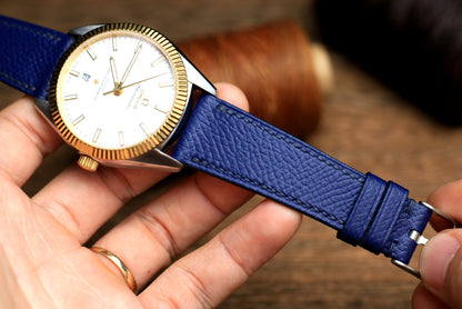 Blue Epsom Leather Handmade Watch Strap