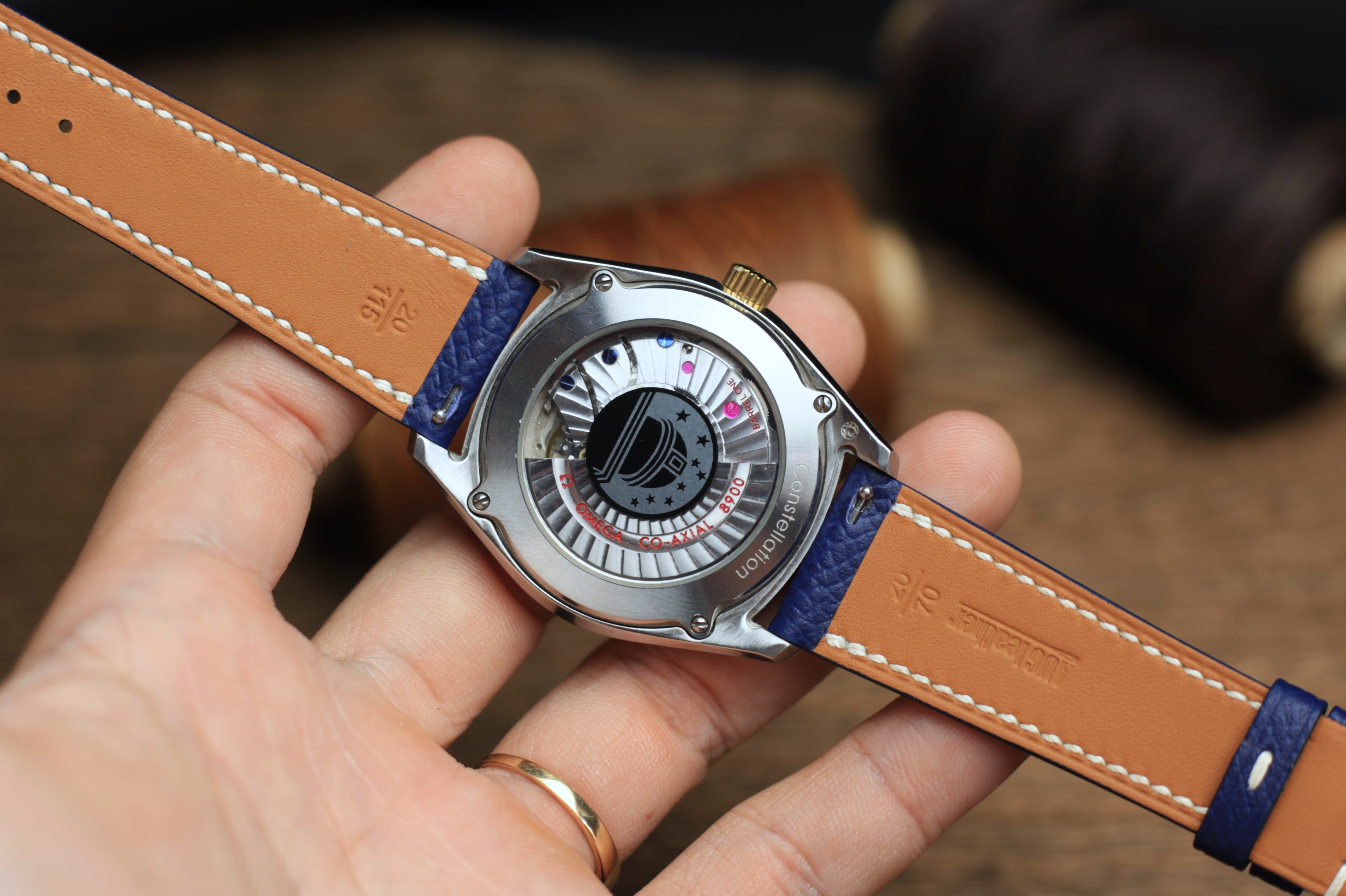 Blue Epsom Leather Handmade Watch Strap