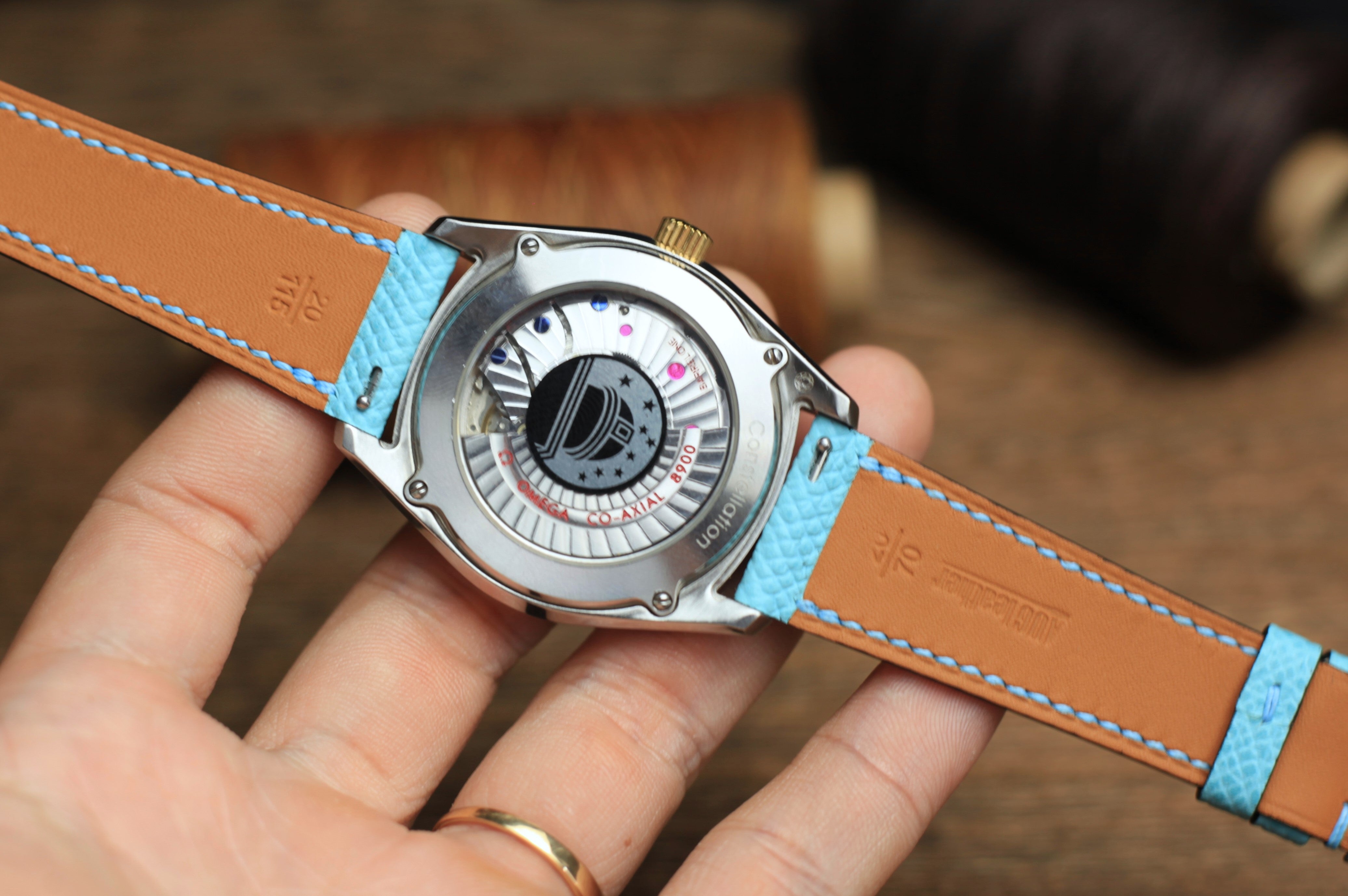Baby Blue Epsom Leather Watch Strap