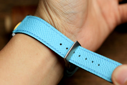 Baby Blue Epsom Leather Watch Strap