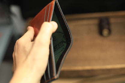 Handmade Horween Shell Cordovan Leather Bifold Wallet