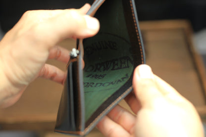 Handmade Horween Shell Cordovan Leather Bifold Wallet