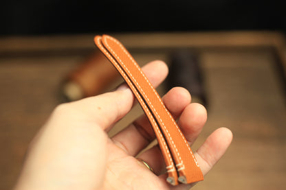 Gold Brown Epsom Leather Santos De Cartier Watch Strap