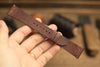 ROW-STITCH PUEBLO COFFEE BROWN LEATHER HANDMADE WATCH STRAP, QUICK RELEASE